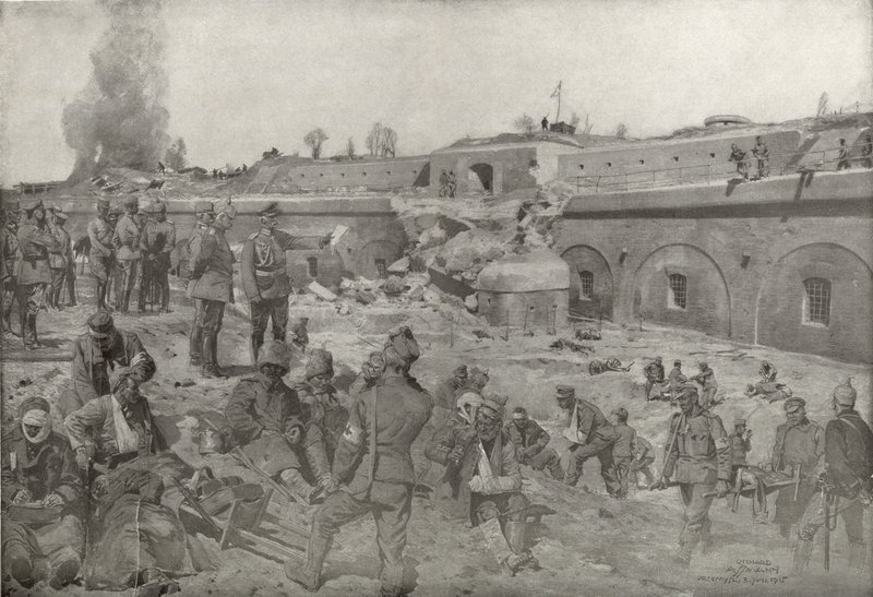 Generał Feldmarszałek von Mackensen zwiedzający Fort Augen w Przemyślu autorstwa German School