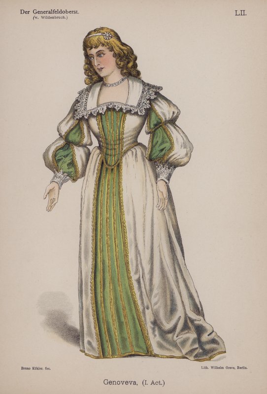 Genoveva, z Der Generalfeldoberst Ernsta von Wildenbruch (kolor lito) autorstwa German School