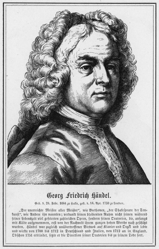 Georg Friedrich Haendel (grafika) autorstwa German School