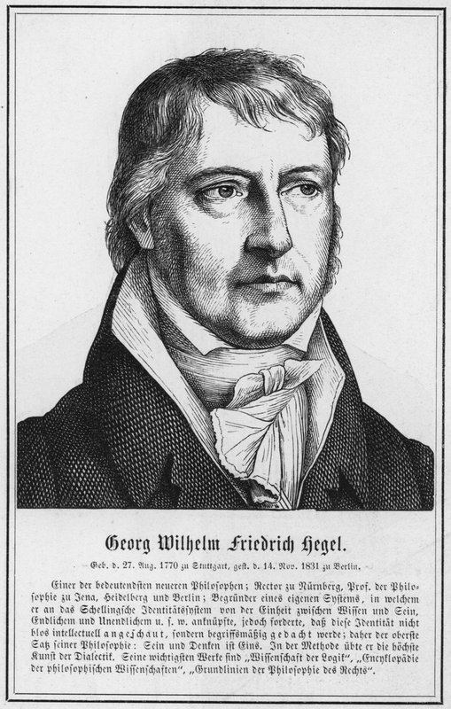 Georg Wilhelm Friedrich Hegel (grafika) autorstwa German School