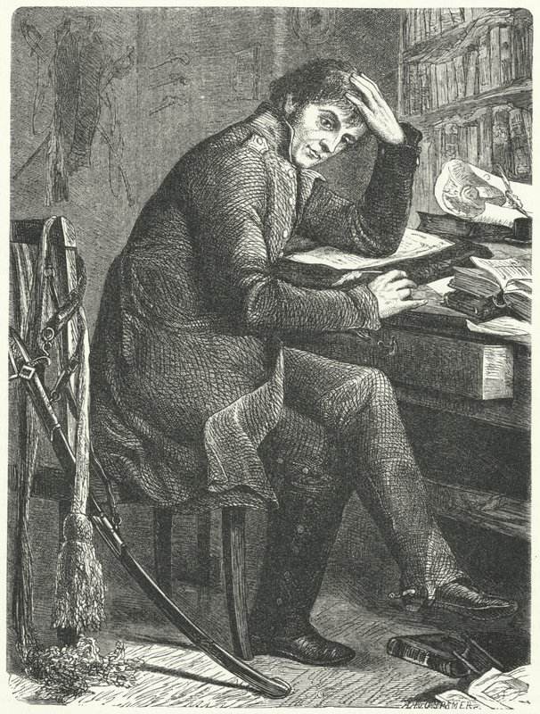 Gerhard von Scharnhorst, niemiecki generał i reformator armii pruskiej (grafika) autorstwa German School