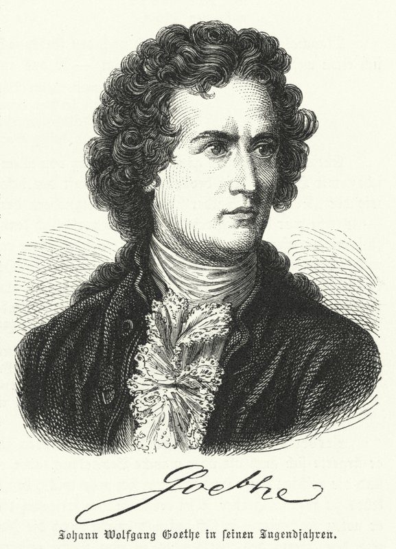Niemiecki pisarz Johann Wolfgang Goethe (1749-1832) w młodości autorstwa German School