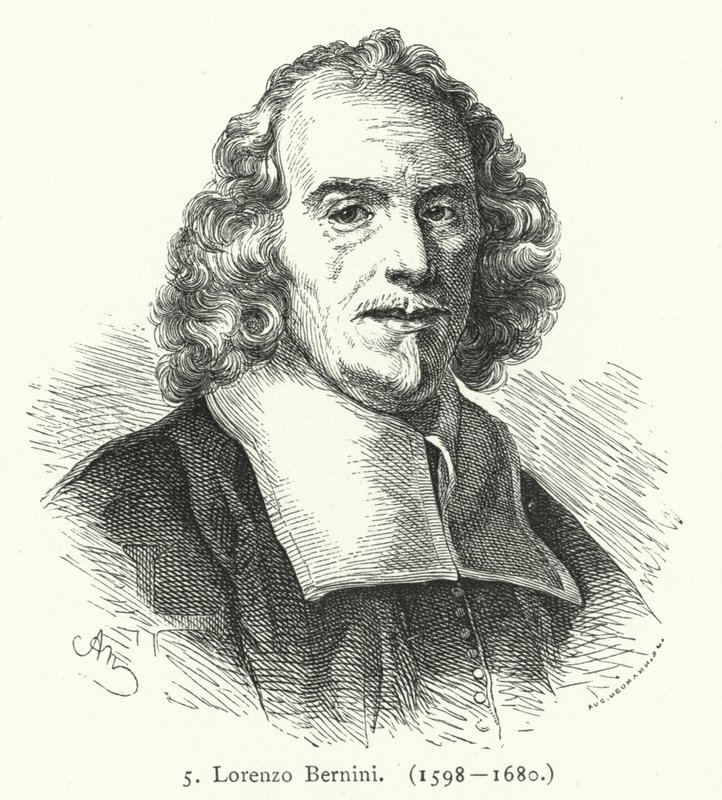Gian Lorenzo Bernini, włoski barokowy rzeźbiarz i architekt (grafika) autorstwa German School