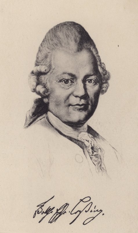 Gotthold Ephraim Lessing, niemiecki filozof oświecenia, pisarz i dramaturg (lit) autorstwa German School