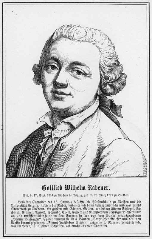 Gottlieb Wilhelm Rabener (grafika) autorstwa German School