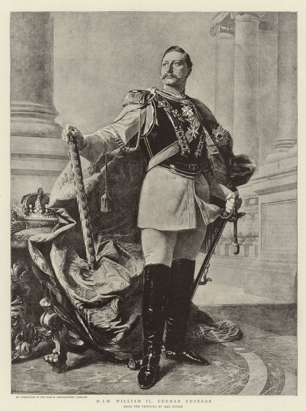 H I M Wilhelm II, cesarz niemiecki autorstwa German School