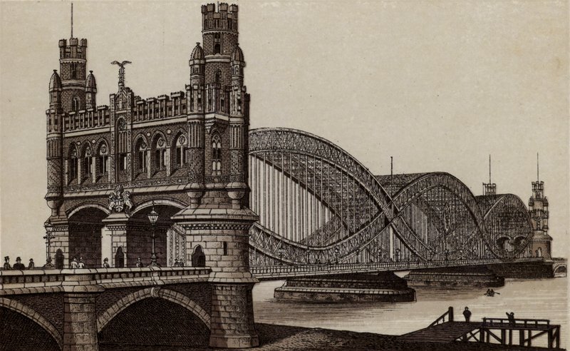 Hamburg: Neue Elbbrücke, Nowy Most na Łabie (lito) autorstwa German School