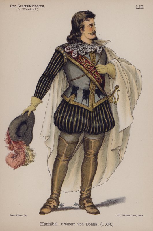 Hannibal, Freiherr von Dohna, z Der Generalfeldoberst autorstwa Ernsta von Wildenbruch (kolor lito) autorstwa German School