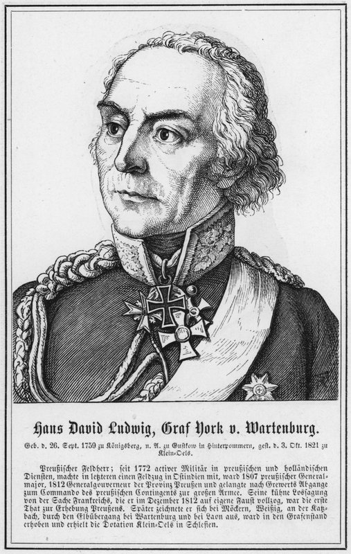 Hans David Ludwig, hrabia York v Wartenburg (grafika) autorstwa German School