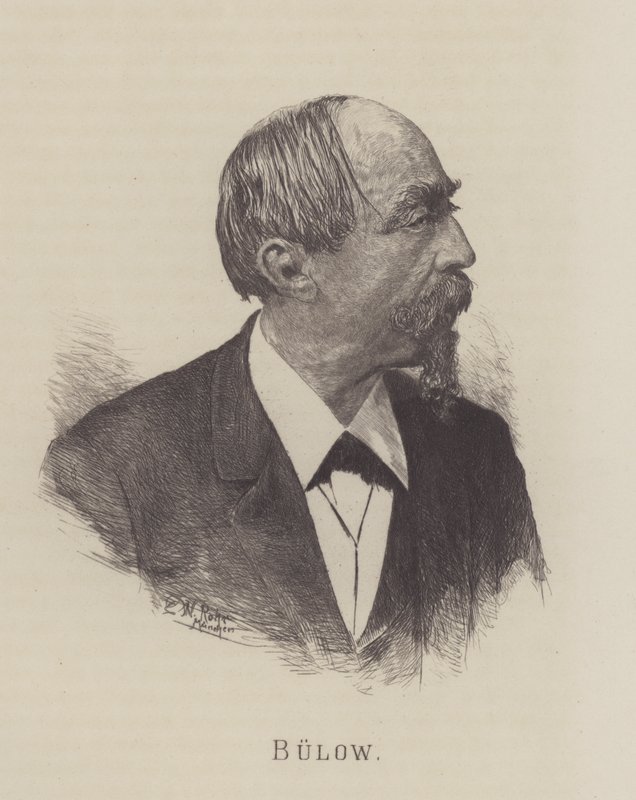 Hans von Bulow, niemiecki dyrygent, pianista i kompozytor autorstwa German School