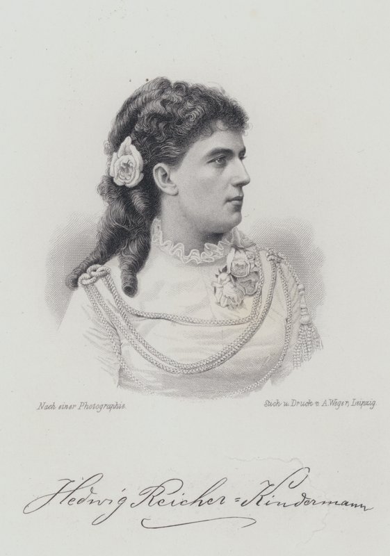 Hedwig Reicher-Kindermann, niemiecka śpiewaczka operowa (grafika) autorstwa German School
