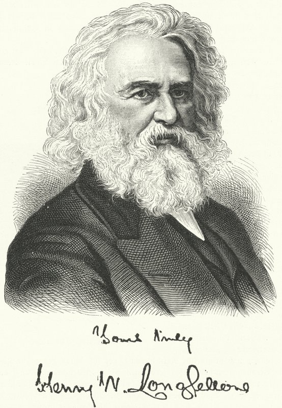 Henry Wadsworth Longfellow, amerykański poeta i profesor (grafika) autorstwa German School