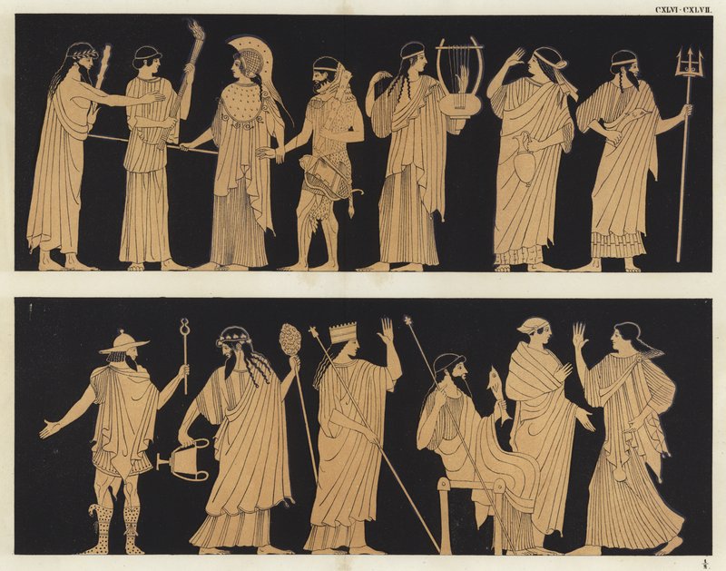 Herakles i Atena autorstwa German School