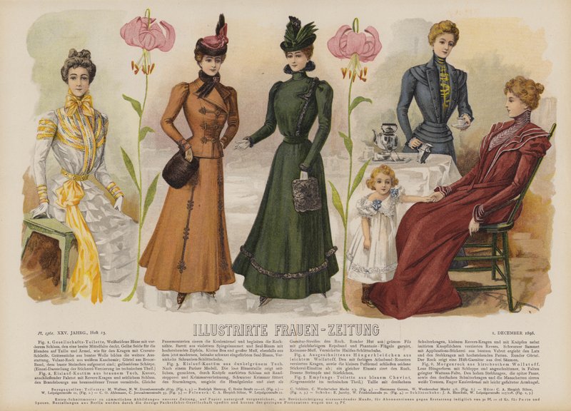 Ilustracja do Illustrirte Frauen-Zeitung (kolor lito) autorstwa German School