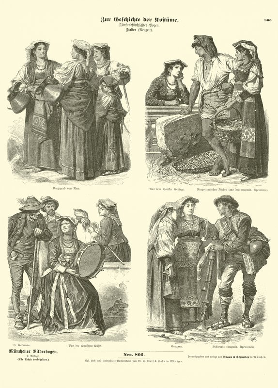 Stroje włoskie, koniec XIX wieku autorstwa German School