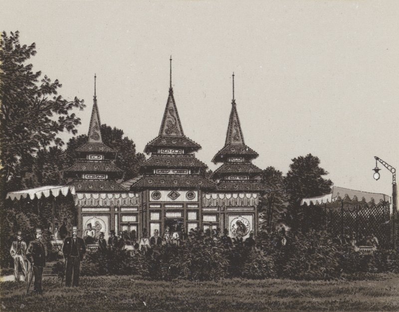 Rybacy z pawilonu japońskiej porcelany (lito) autorstwa German School
