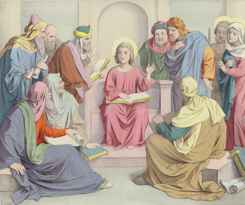 Jezus znajduje się w Świątyni autorstwa German School