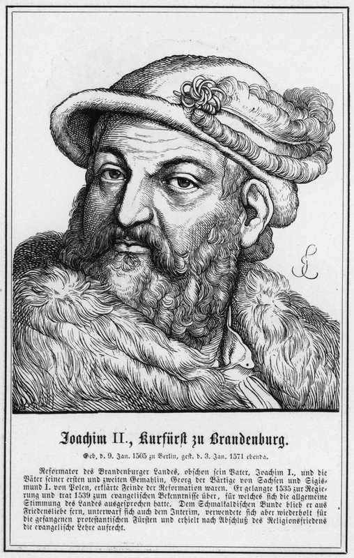 Joachim II, elektor brandenburski (rycina) autorstwa German School