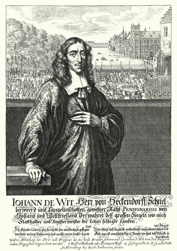 Johan de Witt , holenderski polityk (Grawerowanie) autorstwa German School