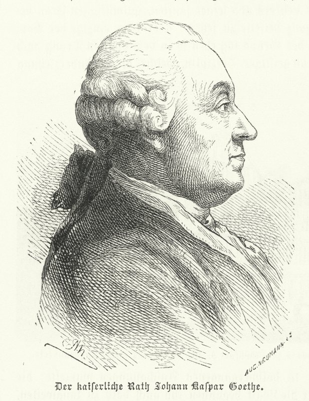 Johann Caspar Goethe, ojciec niemieckiego pisarza Johanna Wolfganga von Goethe (grafika) autorstwa German School