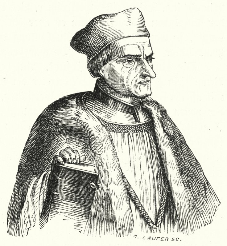 Johann Geiler von Kaisersberg, szwajcarski ksiądz i teolog (grafika) autorstwa German School