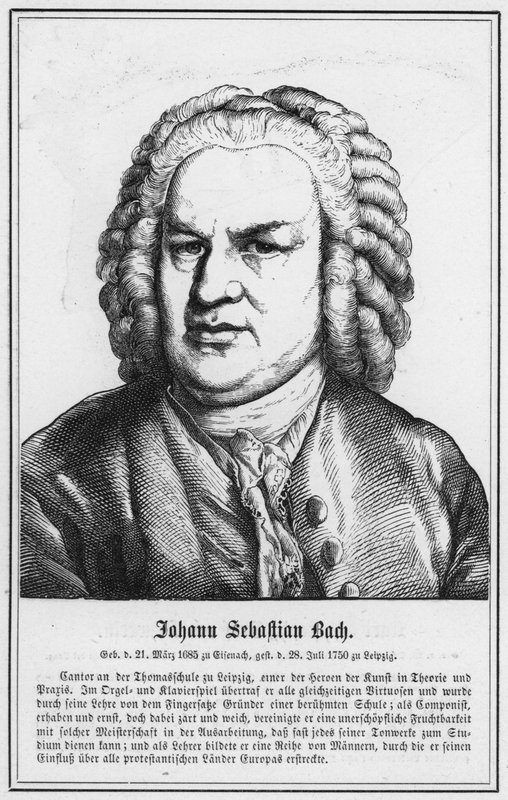 Johann Sebastian Bach (grafika) autorstwa German School