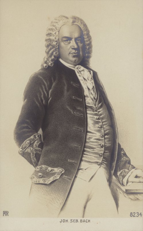Johann Sebastian Bach, niemiecki kompozytor, organista, klawesynista, altowiolista i skrzypek epoki baroku (1685-1750) autorstwa German School