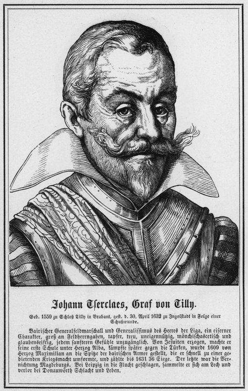 Johann Tserclaes, Graf von Tilly (grafika) autorstwa German School