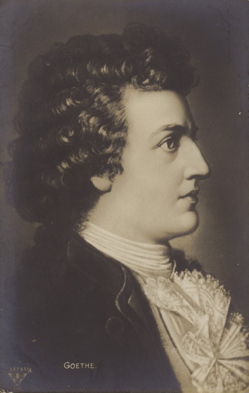 Johann Wolfgang von Goethe (1749-1832), niemiecki poeta, powieściopisarz i dramaturg (litografia) autorstwa German School