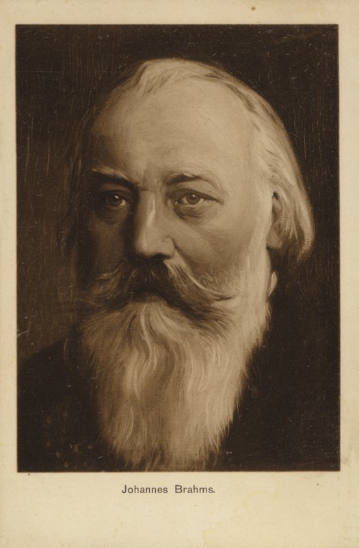 Johannes Brahms, niemiecki kompozytor i pianista (1833-1897) autorstwa German School