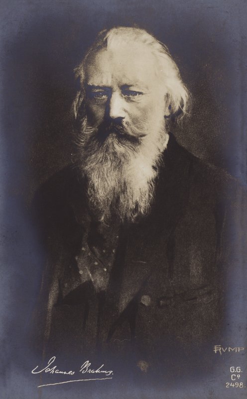 Johannes Brahms, niemiecki kompozytor i pianista (1833-1897) autorstwa German School