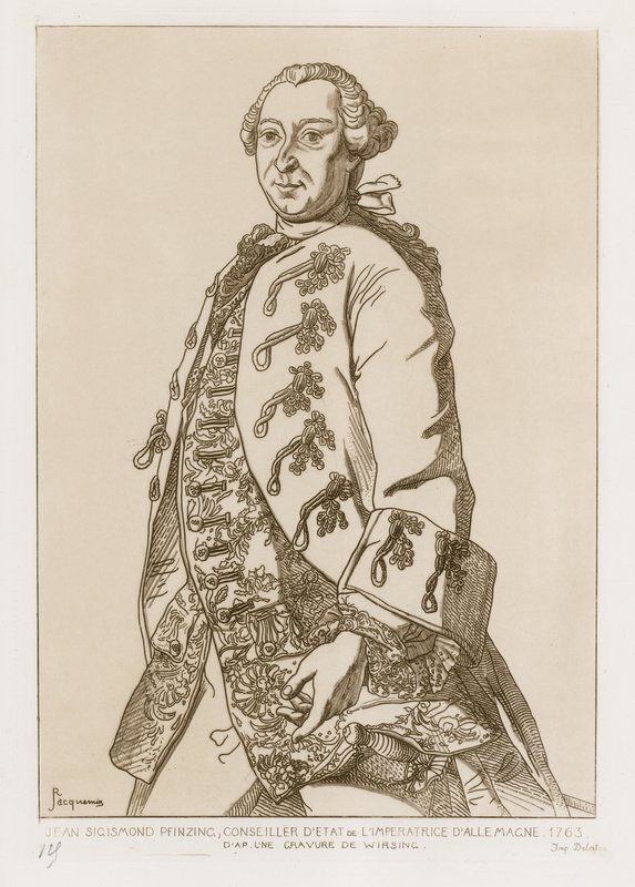 Jan Zygmunt Pfinzing, radca stanowy cesarzowej Niemiec, 1763 autorstwa German School
