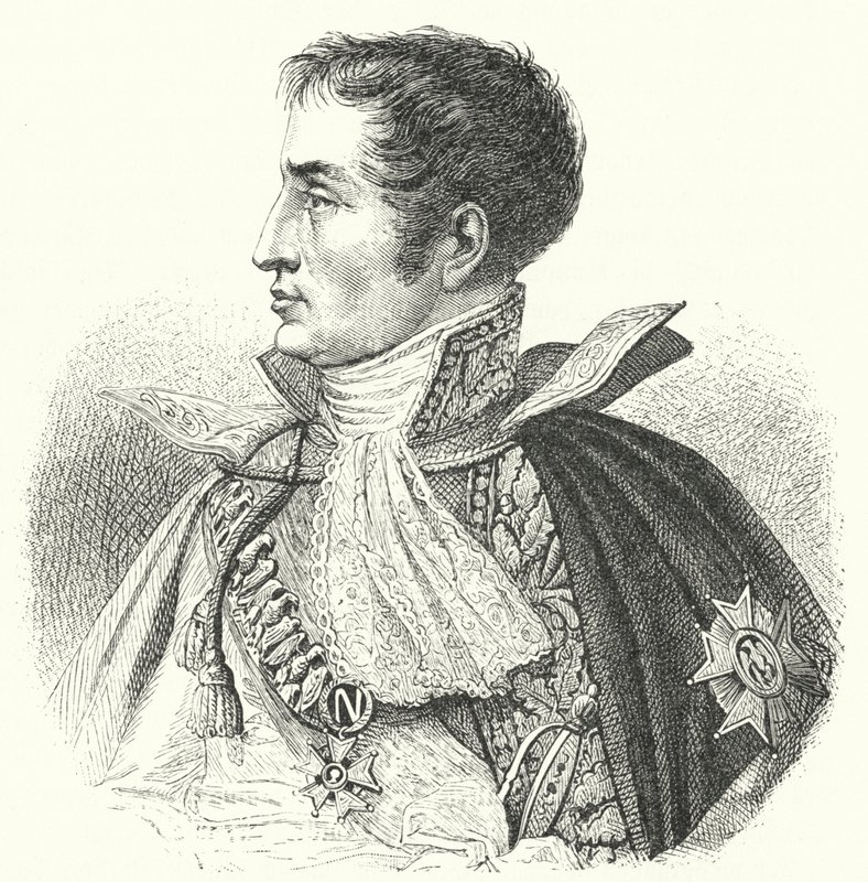 Józef Bonaparte, król Hiszpanii jako Józef I (grafika) autorstwa German School