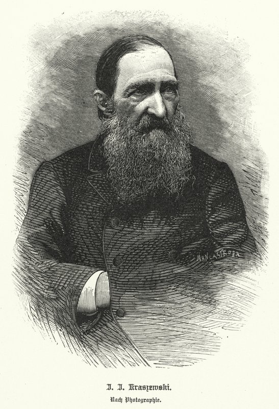 Jozef Ignacy Kraszewski, Polish historian and novelist (litho) autorstwa German School
