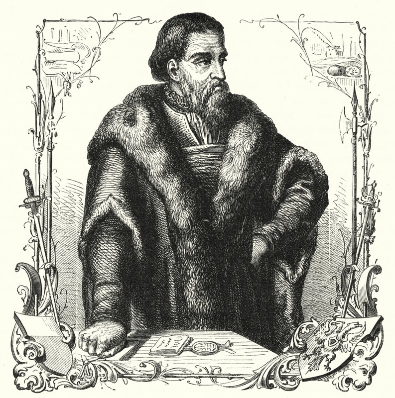 Jurgen Wullenwever, burmistrz Lubeki stracony jako zdrajca i anabaptysta (rycina) autorstwa German School
