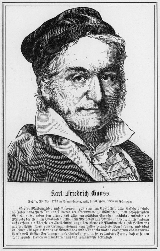 Karl Friedrich Gauss (grafika) autorstwa German School