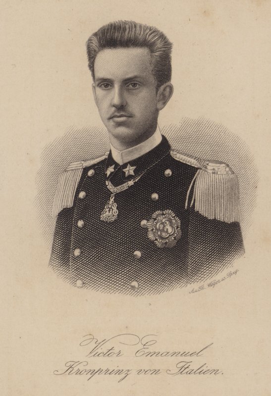 Król Wiktor Emanuel III Włoch, gdy książę koronny autorstwa German School