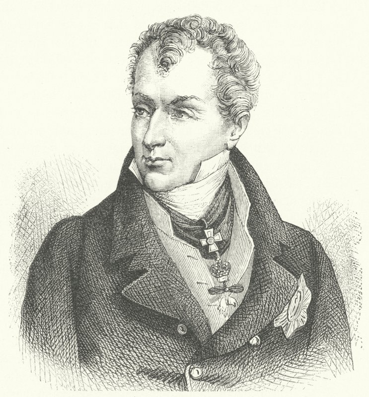 Klemens von Metternich, książę Metternich-Winneburg, niemiecki dyplomata i mąż stanu (grafika) autorstwa German School