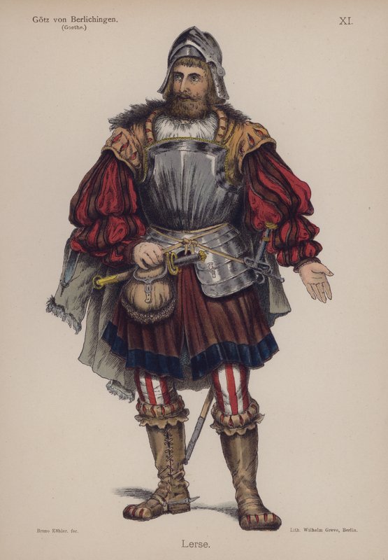 Lerse z Gotz von Berlichingen Goethego (kolor lito) autorstwa German School