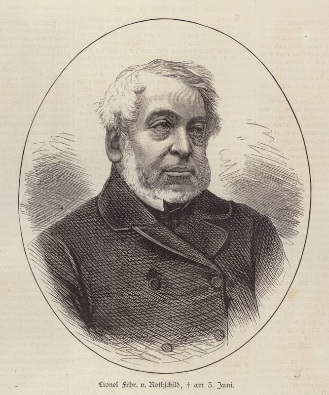 Lionel de Rothschild, brytyjski bankier, polityk i filantrop (grafika) autorstwa German School