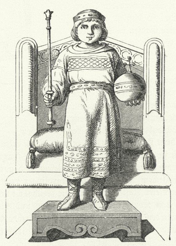 Ludwik Dziecko, ostatni karoliński król Wschodniej Francji (rycina) autorstwa German School