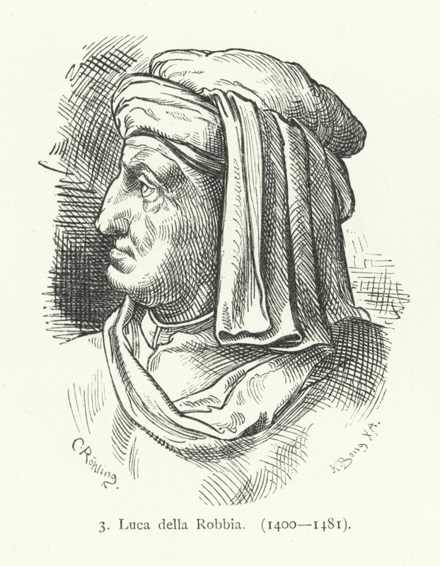 Luca della Robbia, włoski rzeźbiarz renesansowy (grafika) autorstwa German School