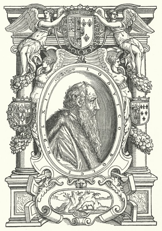 Ludovico Dolce, włoski pisarz, teoretyk malarstwa i humanista (grafika) autorstwa German School