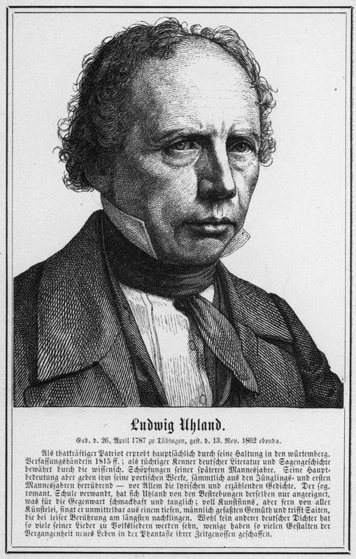 Ludwig Uhland (grafika) autorstwa German School
