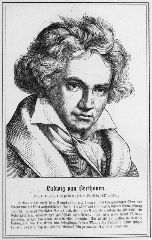 Ludwig van Beethoven (grafika) autorstwa German School