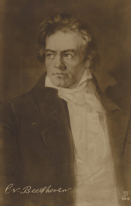 Ludwig van Beethoven, niemiecki kompozytor i pianista (1770-1827) autorstwa German School