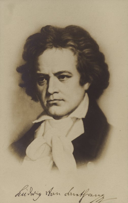 Ludwig van Beethoven, niemiecki kompozytor i pianista (1770-1827) autorstwa German School
