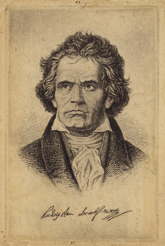 Ludwig van Beethoven, niemiecki kompozytor i pianista (1770-1827) autorstwa German School