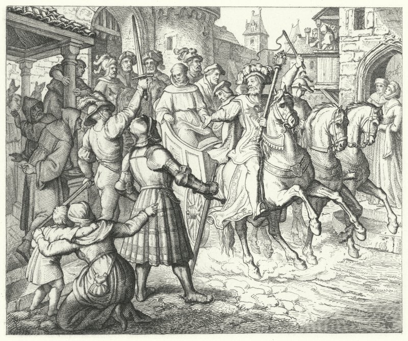 Przyjęcie Marcina Lutra w Wormacji, 1521 autorstwa German School