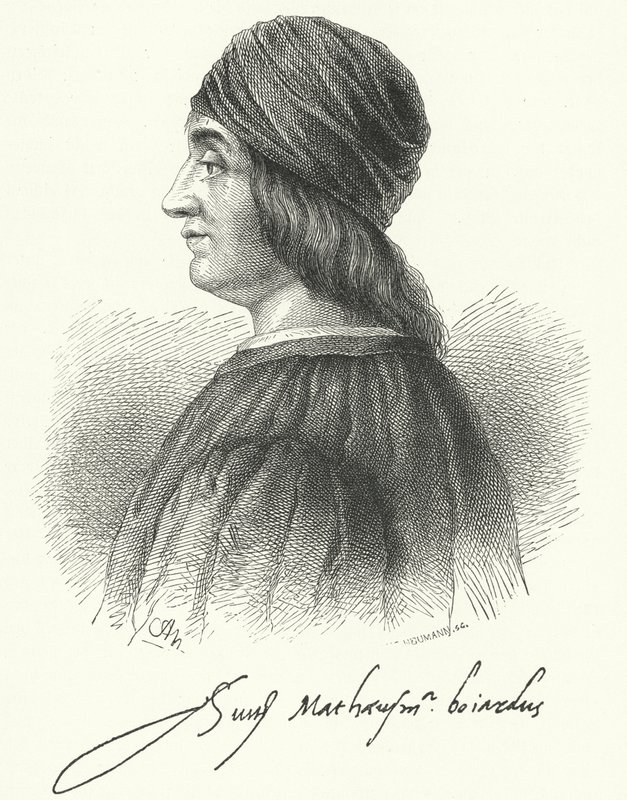 Matteo Maria Boiardo, włoski poeta renesansu (grafika) autorstwa German School
